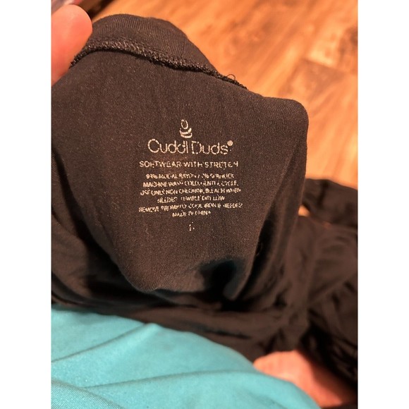 Cuddl Duds Women's Stretch Cowl Neck Tunic Top Long Sleeve Size L Black - Picture 2 of 2